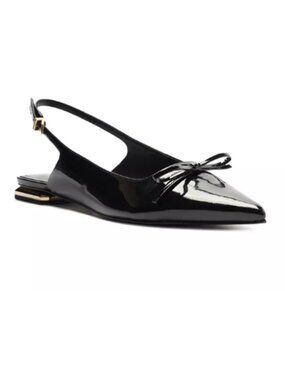 Schutz Violetta Sculpt Patent Flat in Black